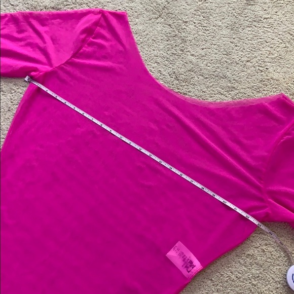 Hot Pink Stretch Mesh Beach Top/Tunic M - Picture 5 of 10
